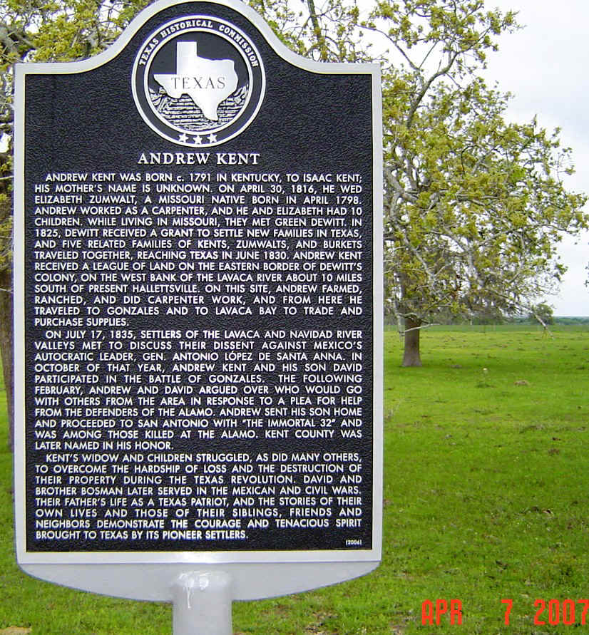 Andrew Kent Historical Marker