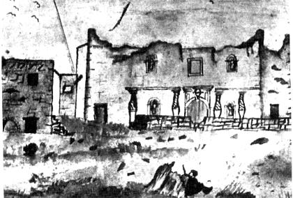 Mary Maverick's Alamo Watercolor