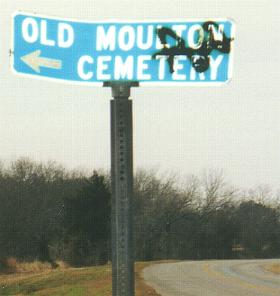 Old Moulton Cemetery Road Sign