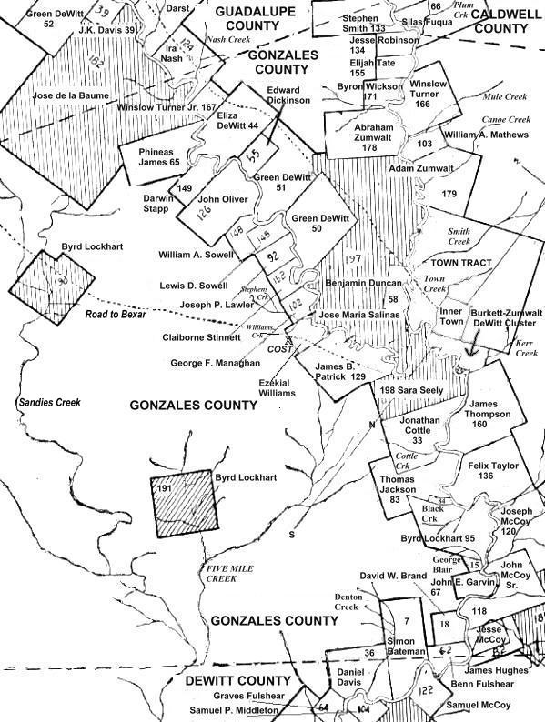 Land Grants-Northwest Gonzales Co