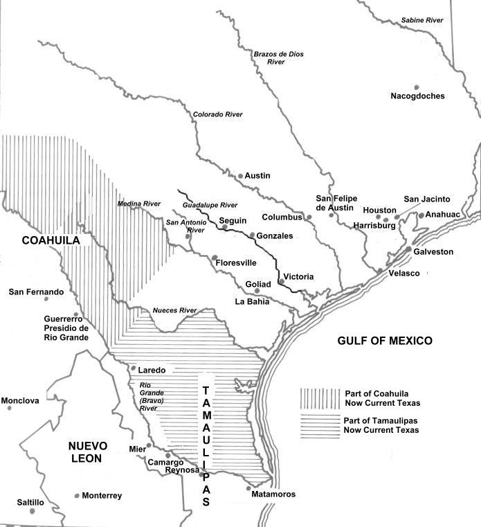 Coahuila y Tejas 1836